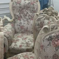 مبل ۹،نفره تاج دار شیری