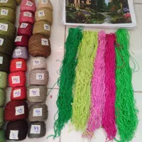 نخ و نقشه با دار قالی کلبه آرامش آماده بافت|تابلو فرش|اراک, |دیوار