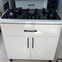 اجاق گاز رومیزی همراه با کابینت زیر اجاقی