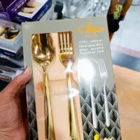 سرویس قاشق و چنگال یونیک طلایی