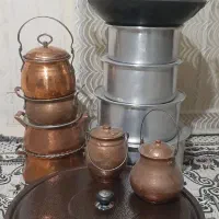 قابلمه روحی و مسی تابه بزرگ تفلون در شهریار