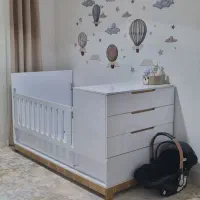فروش تخت دو حالته نوزاد و تبدیل ب تخت نوجوان