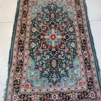 فرش دستبافت  هریس رنگی. تک رنگ سبز. ۵۰رج