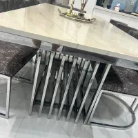 میز نهار خوری پایه استیل