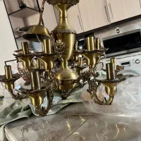 لوستر برنج سالم تر تمیز|لوستر و چراغ آویز|کرج, شهرک جهاننما|دیوار