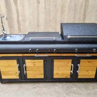 باربیکیو گازی ذغالی BBQ سنگین ۲متری دهنه ۴۰