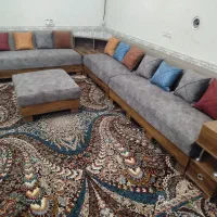 مبل ال باکسدار 9 نفره در حد نو و جهیزیه