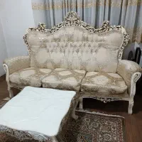 مبلمان سلطنتی 7 نفره در حد جهیزیه تمام چوب راش