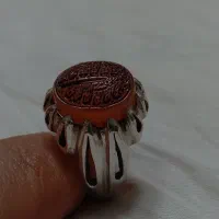 انگشترنقره عقیق خطی اصل یمنی اصل رکاب اشکی جوندار|جواهرات|قم, نیروگاه|دیوار