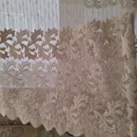 پرده گیپور دار استخوانی نسکافه ای|پرده، رانر، رومیزی|قم, زنبیل آباد|دیوار