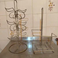 استند دستمال حوله و استند لیوان|آب‌چکان و نظم‌دهنده ظروف|شیراز, دکتر حسابی|دیوار