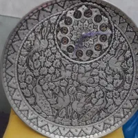 ساعت مسی  قدیمی کنده کاری  کاردست