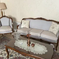 مبل ۷ نفره و میز ناهار خوری ۸ نفره چوب گردو