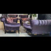 مبل هفت نفره کلاسیک بنفش یاسی