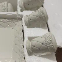 پاسماوری ۱۲ پارچه ی سرامیکی نگین دار|ظروف سرو و پذیرایی|رشت, پیرکلاچای|دیوار