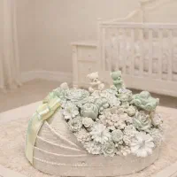 هدیه‌ای خاص برای خوش‌آمدگویی به نوزاد دلبند|گل مصنوعی|چالوس, |دیوار