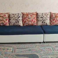 مبل ال همراه با جلو مبلی و عسلی