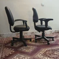 صندلی گردان چرم مشکی کاملاً سالم|صندلی و نیمکت|شهریار, شهریار|دیوار