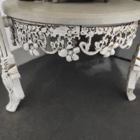 میزخاطره یامیزتلفن فلز وسنگ مرمردو طبقه طرح گل یاس|بوفه، ویترین، کنسول|چالوس, |دیوار