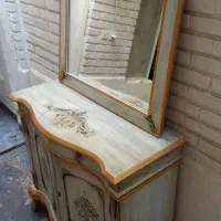 آینه کنسول چوبی پتینه