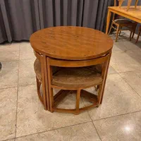 میز غذا خوری فلزی آبکاری فورتیکی وچوبی روس *|میز و صندلی غذاخوری|ارومیه, |دیوار