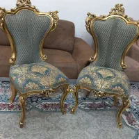 دو میزبان ورق طلا چوب راش