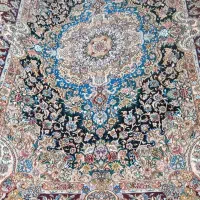 یک جفت  فرش  ۹متری گل ابریشم  نو نقشه  سالاری