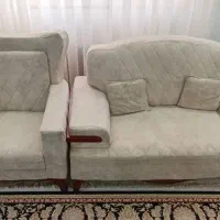 مبل هفت نفره کرم رنگ|مبلمان خانگی و میز عسلی|خمام, |دیوار