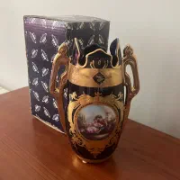 گلدان چینی سرمه ای لیلی و مجنون