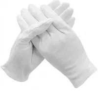 دستکش زنانه نخی سفید
