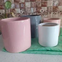 ۴عددگلدان سرامیکی در ۴سایزورنگ مختلف