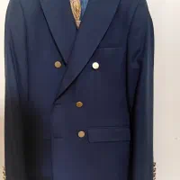 کت و شلوار دبل برست رنگ سورمه ای