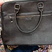 کیف لب تاپ مشکی چرم