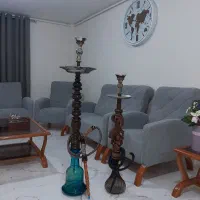 دوعدد قلیان چوبی بلند|صنایع دستی و سایر لوازم تزئینی|رامجین, |دیوار