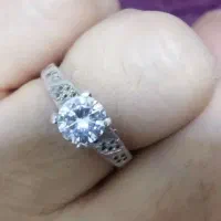 انگشتر نقره تک نگین