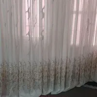 پرده تور حاشیه دار مناسب پذیرایی و آشپزخانه