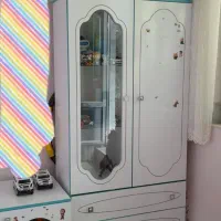 تخت کودک و نوجوان دومنظوره همراه باکمد و تشک تخت|تخت و سرویس خواب|اردبیل, |دیوار