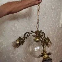 لوستر برنز 3 شاخه رنگ ثابت|لوستر و چراغ آویز|همدان, |دیوار
