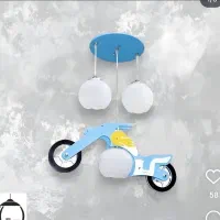 لوستر  پسرونه چوبی کودک