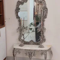 آیینه و کنسول شمعدان برنز
