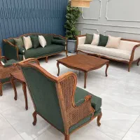 مبل کلاسیک استیل طرح حصیری کد 9