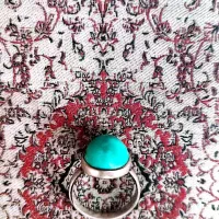 انگشتر فیروزه پاک با حرز