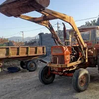 تراکتور رومانی بیل‌دار با تریلی کمپرسی 4چرخ
