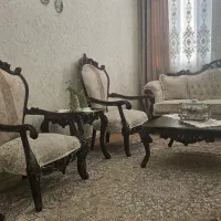 مبل استیل کلاسیک با جلو مبلی و عسلی|مبلمان خانگی و میز عسلی|اسلامشهر, شهرک محمدیه|دیوار