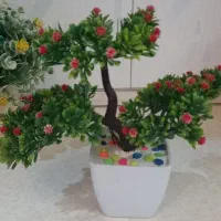 ۳ عدد گلدان گل مصنوعی بنسای و شمشاد|گل مصنوعی|تهران, پونک|دیوار