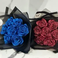 دسته گل روبانی