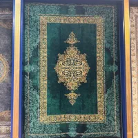 فرش تُرنج فیروزه ای ۱۲۰۰شانه نخ کامل