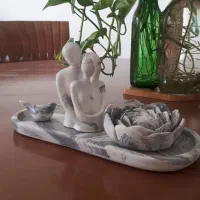 جا عودی سِت ۴ تیکه به همراهِ سینی و مجسمه آغوش