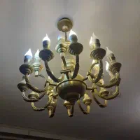 لوستر برنجی 18شاخه|لوستر و چراغ آویز|تهران, سعادت‌آباد|دیوار