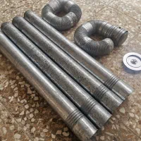 4لوله بخاری یک متری، 7زانو،یک کلاهک و یک درپوش|بخاری، هیتر، شومینه|آق قلا, |دیوار